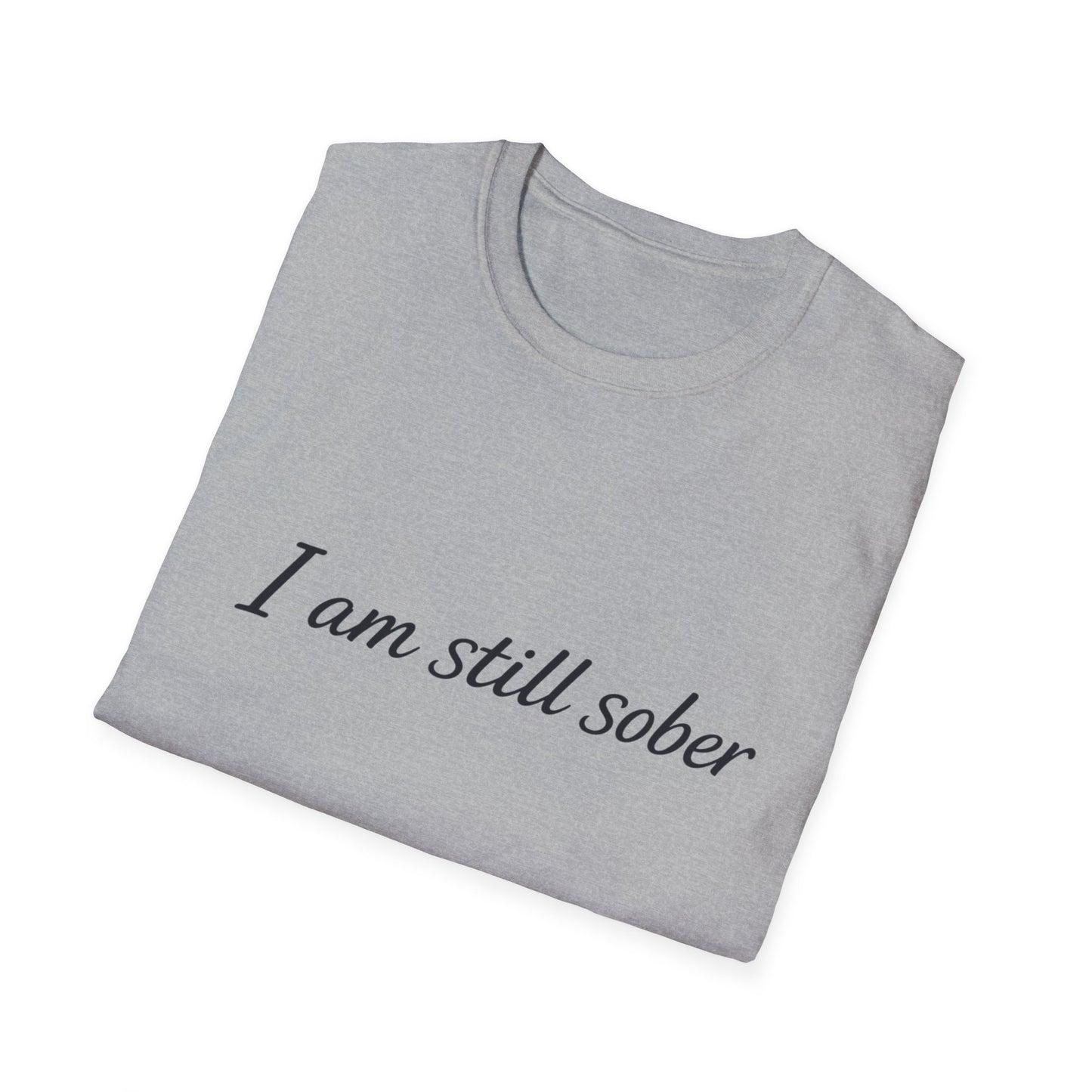 "I Am Still Sober" recovery t-shirt, detail shot of the fabric