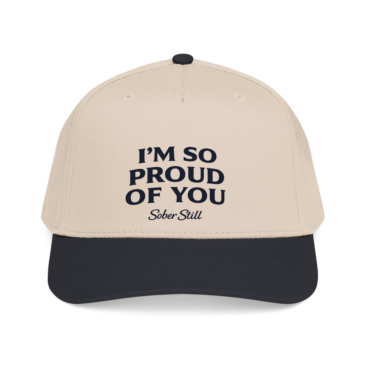 "I'm So Proud Of You" mid profile hat, flat lay product shot
