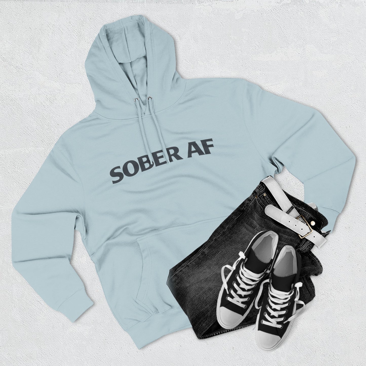 Sober AF Hoodie, closer detail shot