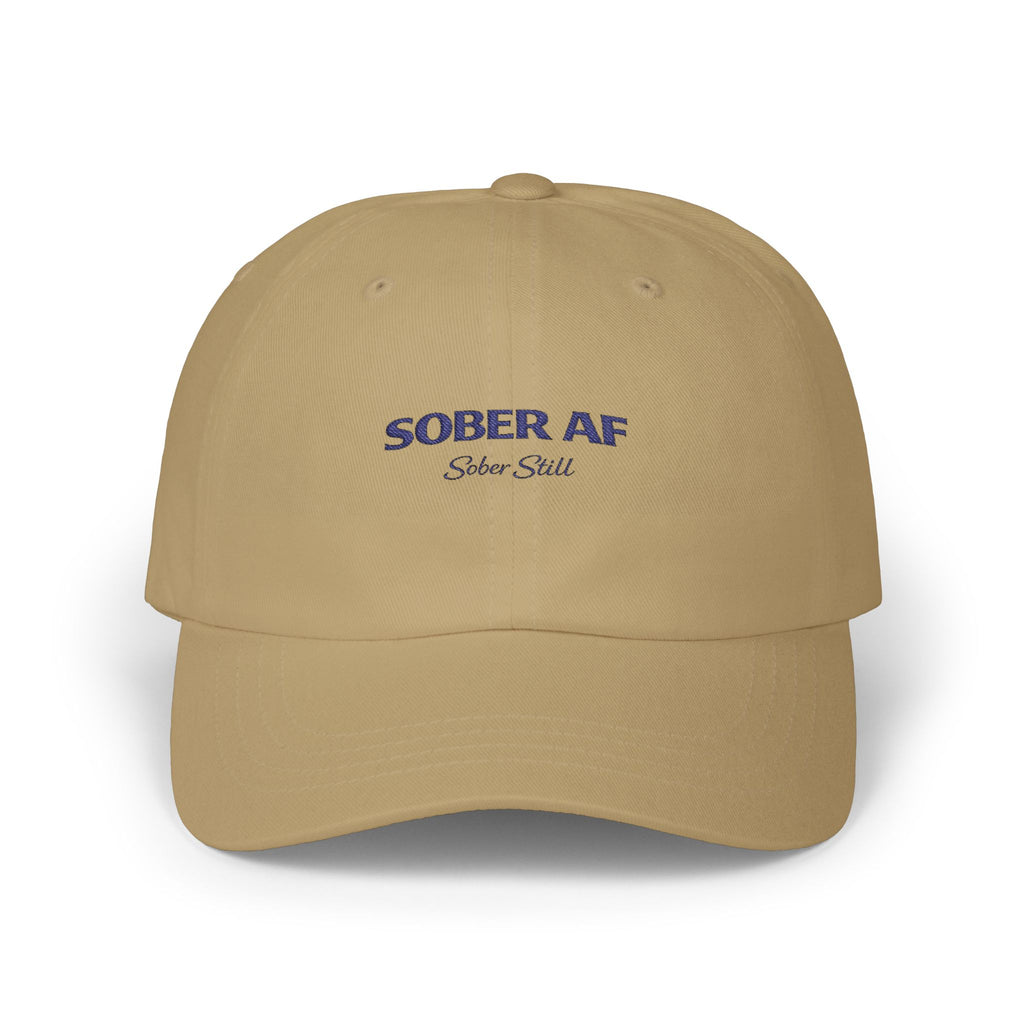 Sober AF Dad Cap — Embroidered Recovery Message Hat