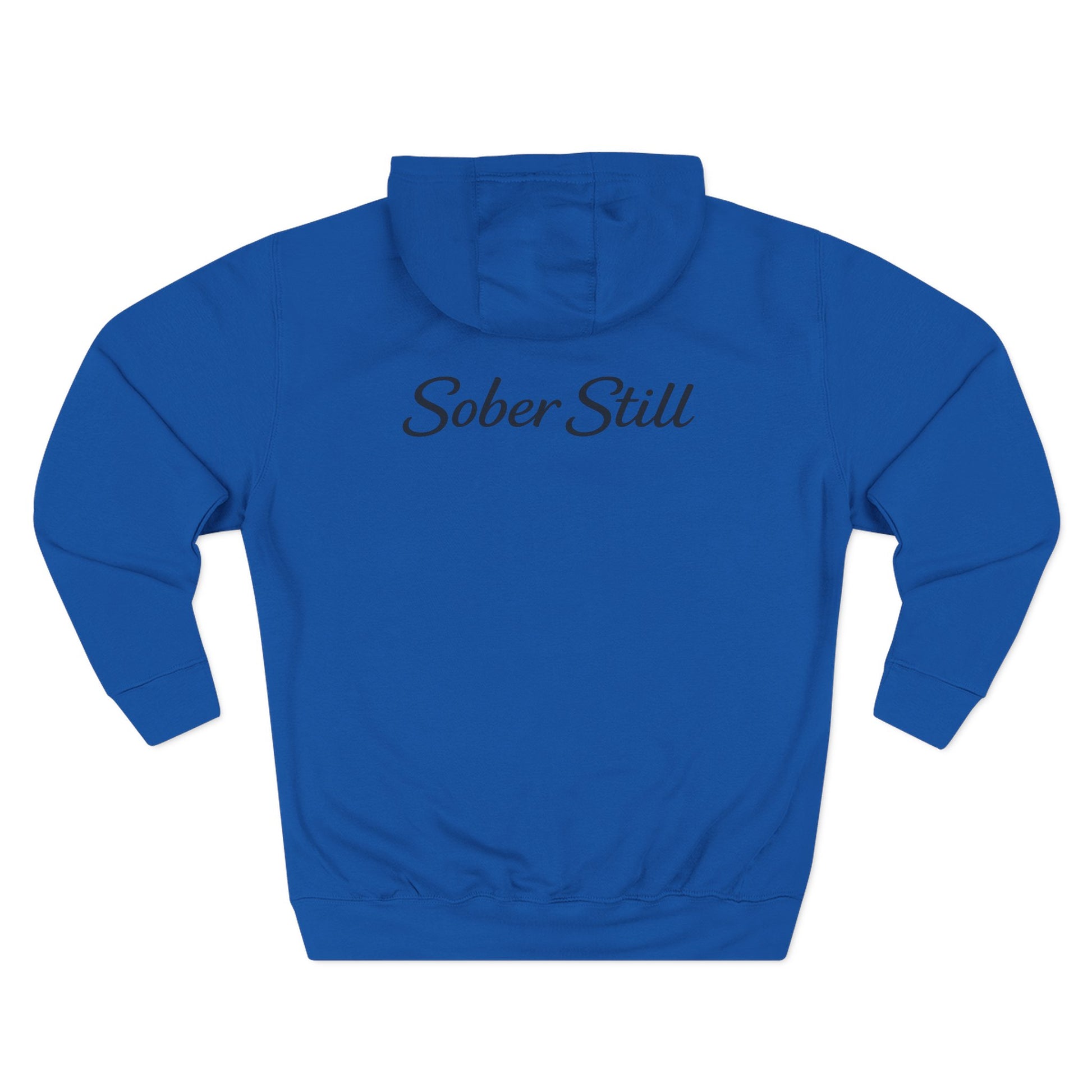"Still Here." hoodie by Sober Still, styled lifestyle photo