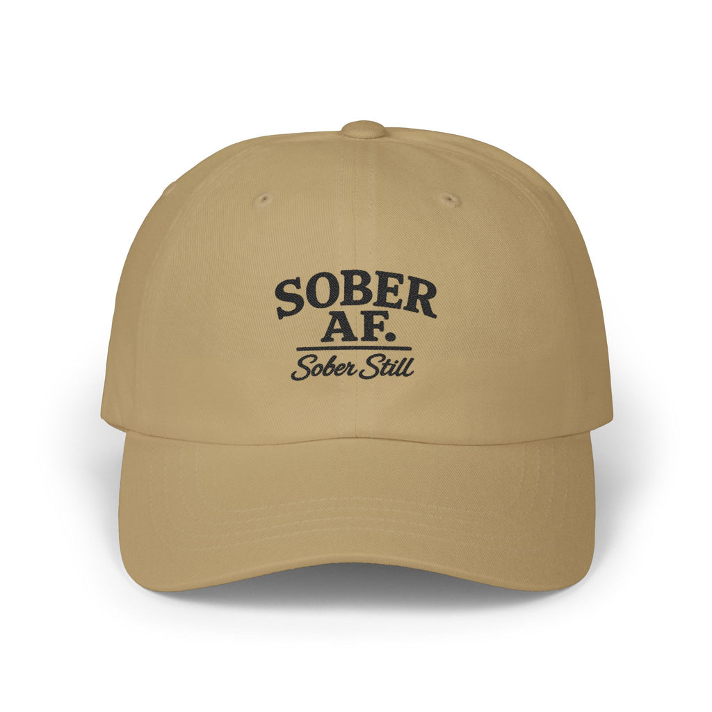 Sober AF Dad Cap — Embroidered Recovery Message Hat