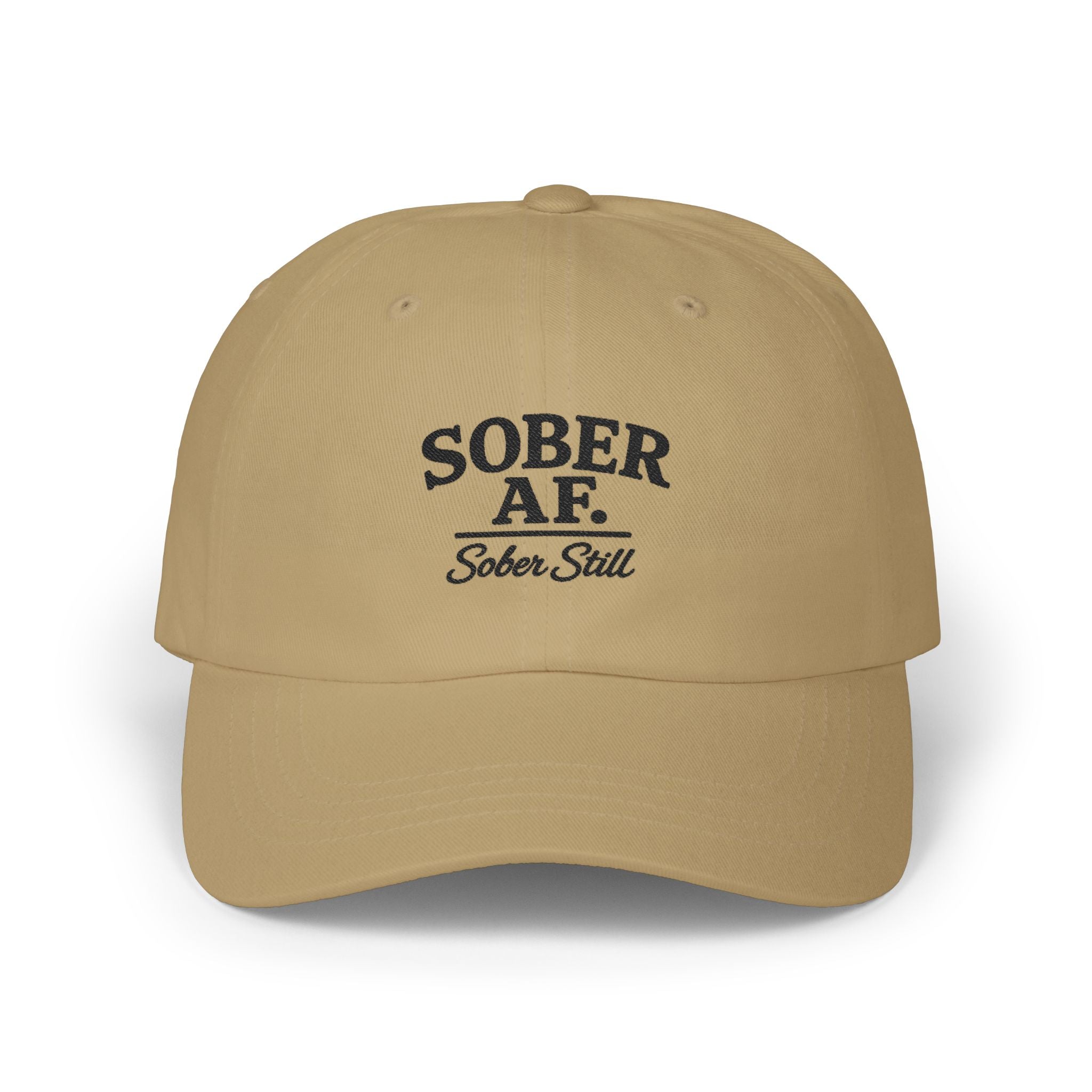 Sober AF Dad Cap — Embroidered Recovery Message Hat