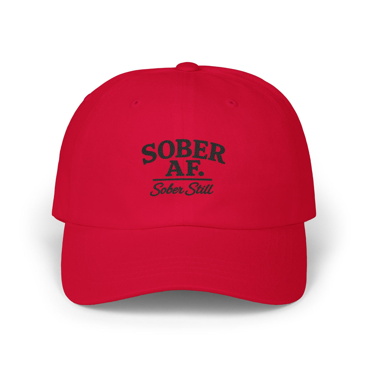 Sober AF Dad Cap, folded product shot