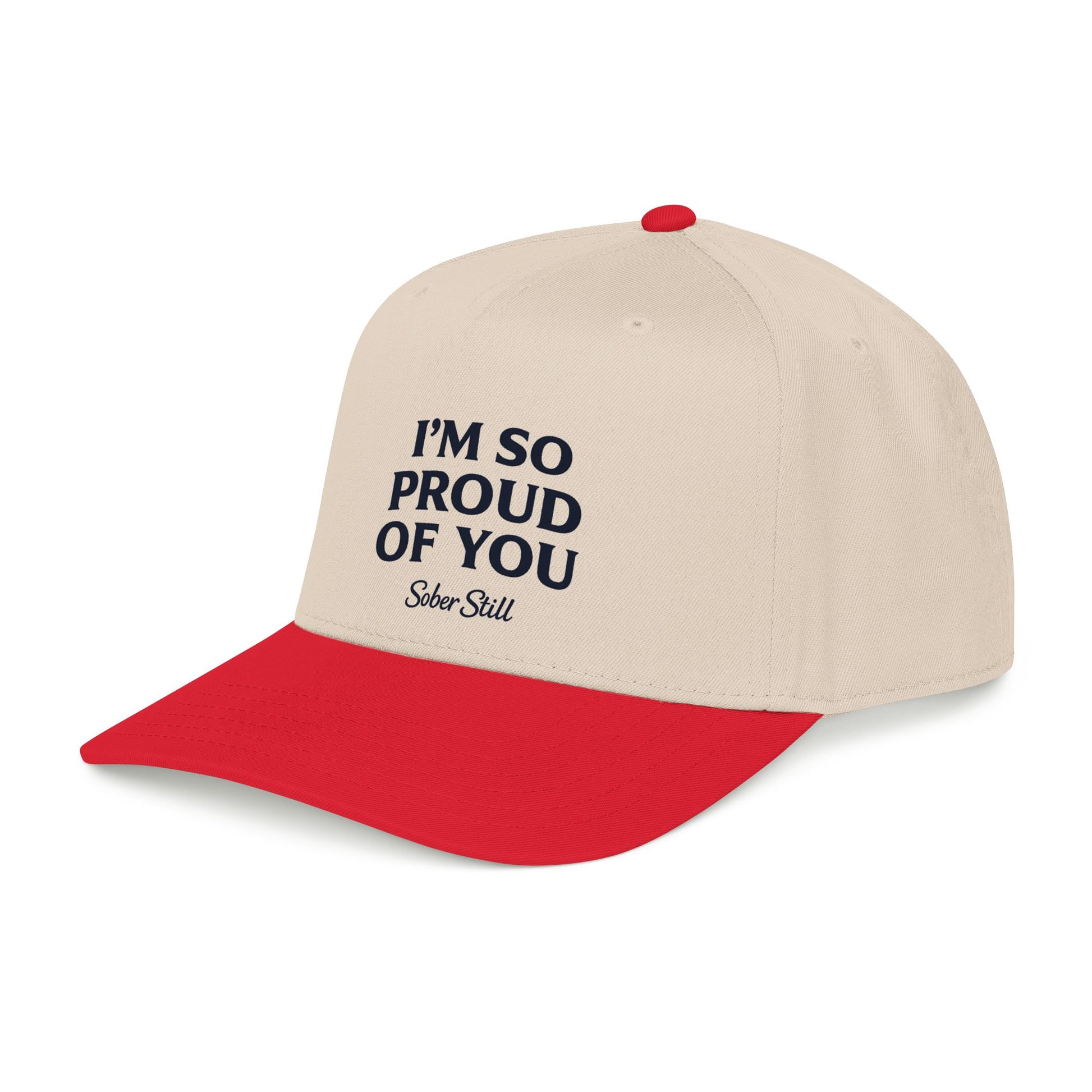 "I'm So Proud Of You" mid profile hat, closer detail shot