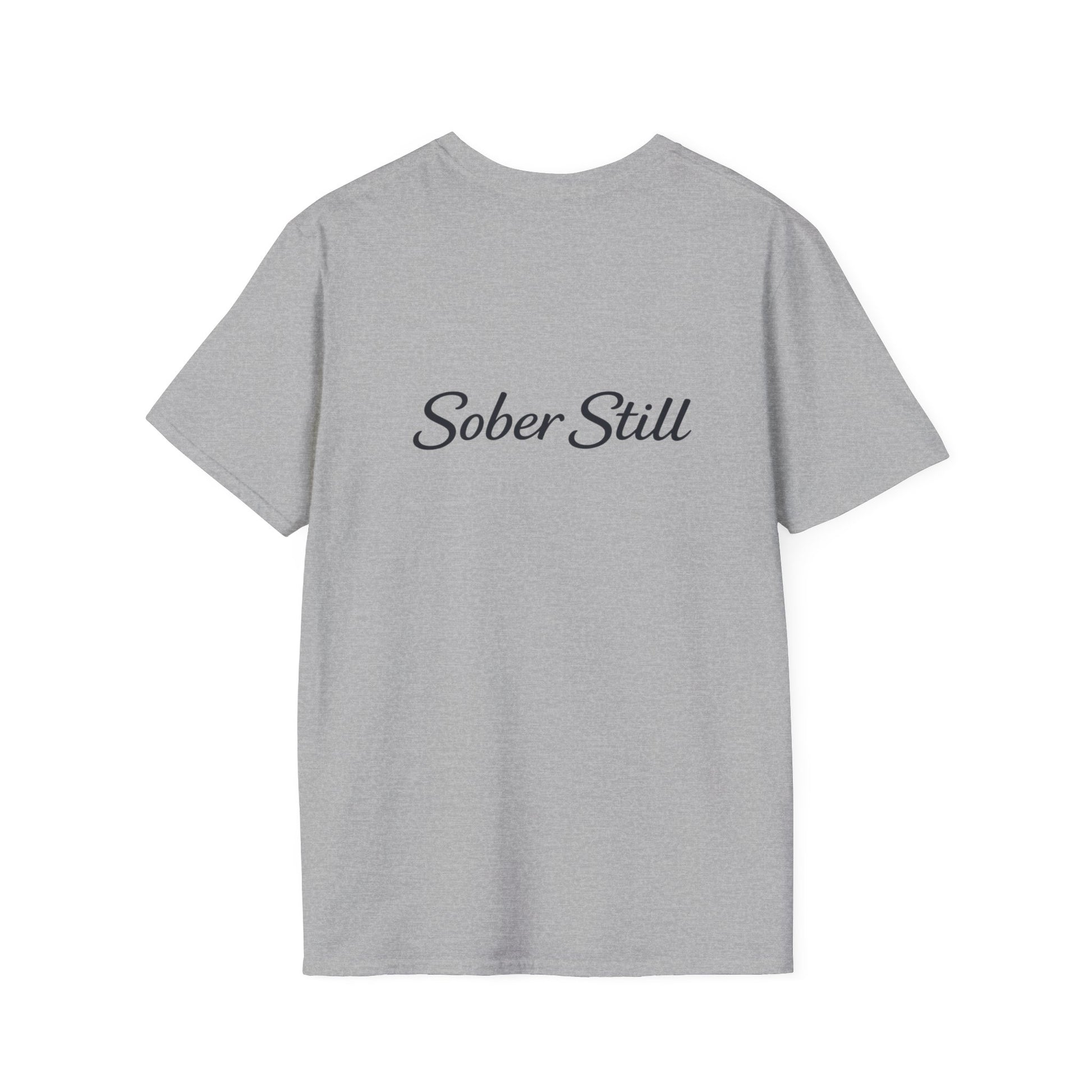 "I Am Still Sober" recovery t-shirt, folded product shot
