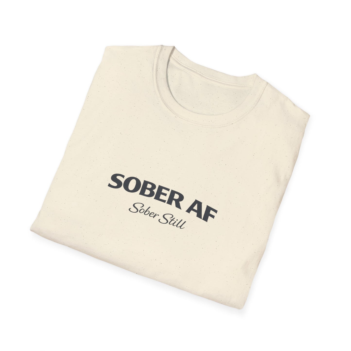 Sober AF T-Shirt, size chart graphic
