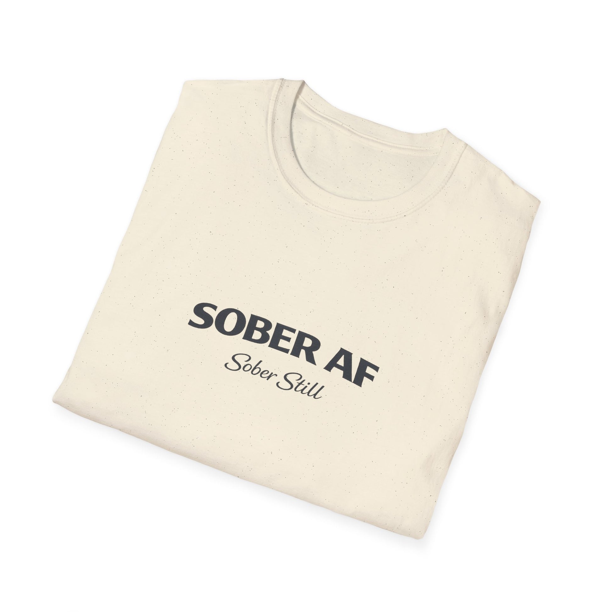 Sober AF T-Shirt, size chart graphic