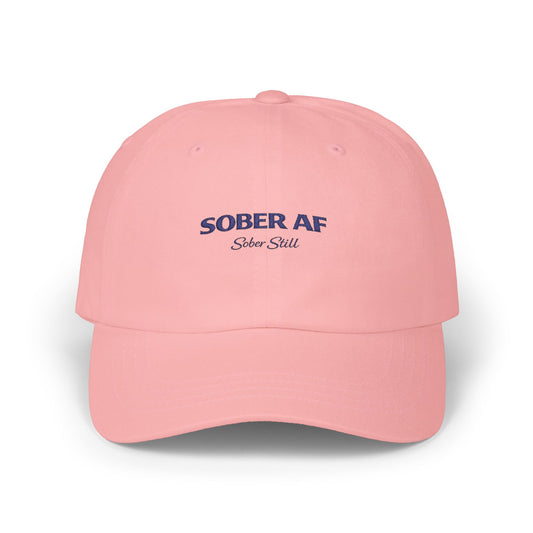 Sober AF Dad Cap — Embroidered Recovery Message Hat