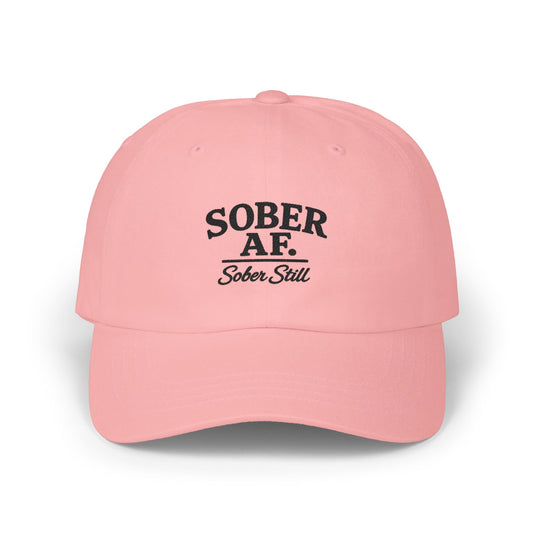 Sober AF Dad Cap, front view
