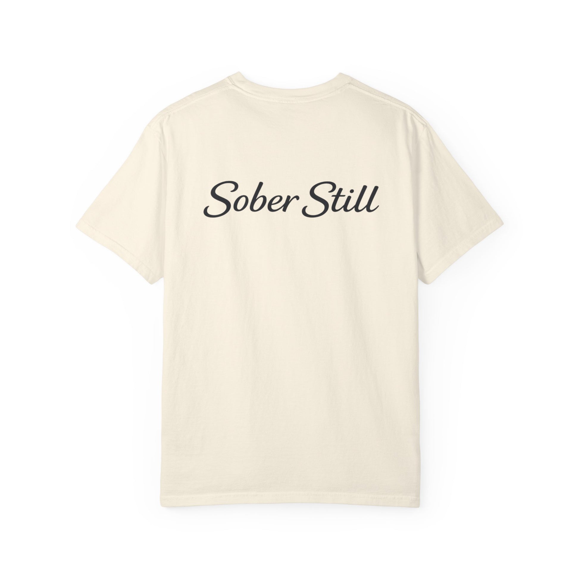 "I'm So Proud Of You" Sober Still t-shirt, size chart graphic