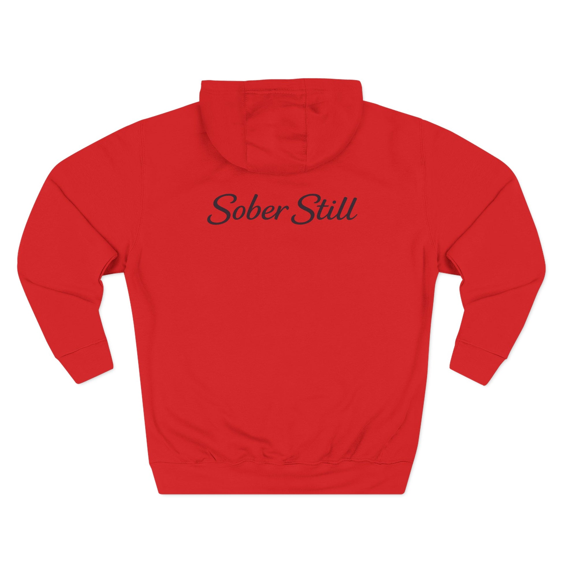 "Still Here." hoodie by Sober Still, additional product angle