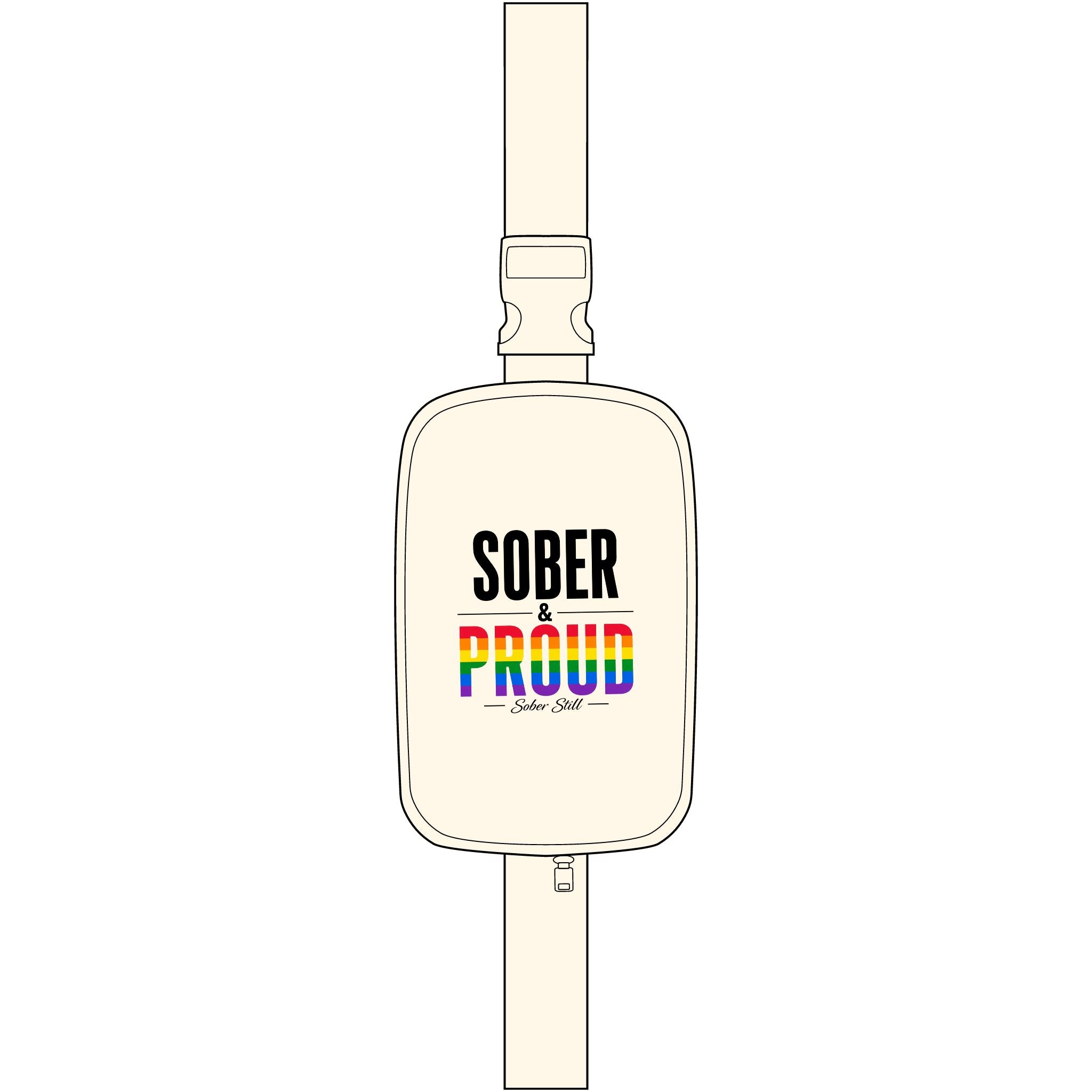 Sober & Proud Embroidered Sling Bag — LGBTQ+ Recovery Pride Crossbody
