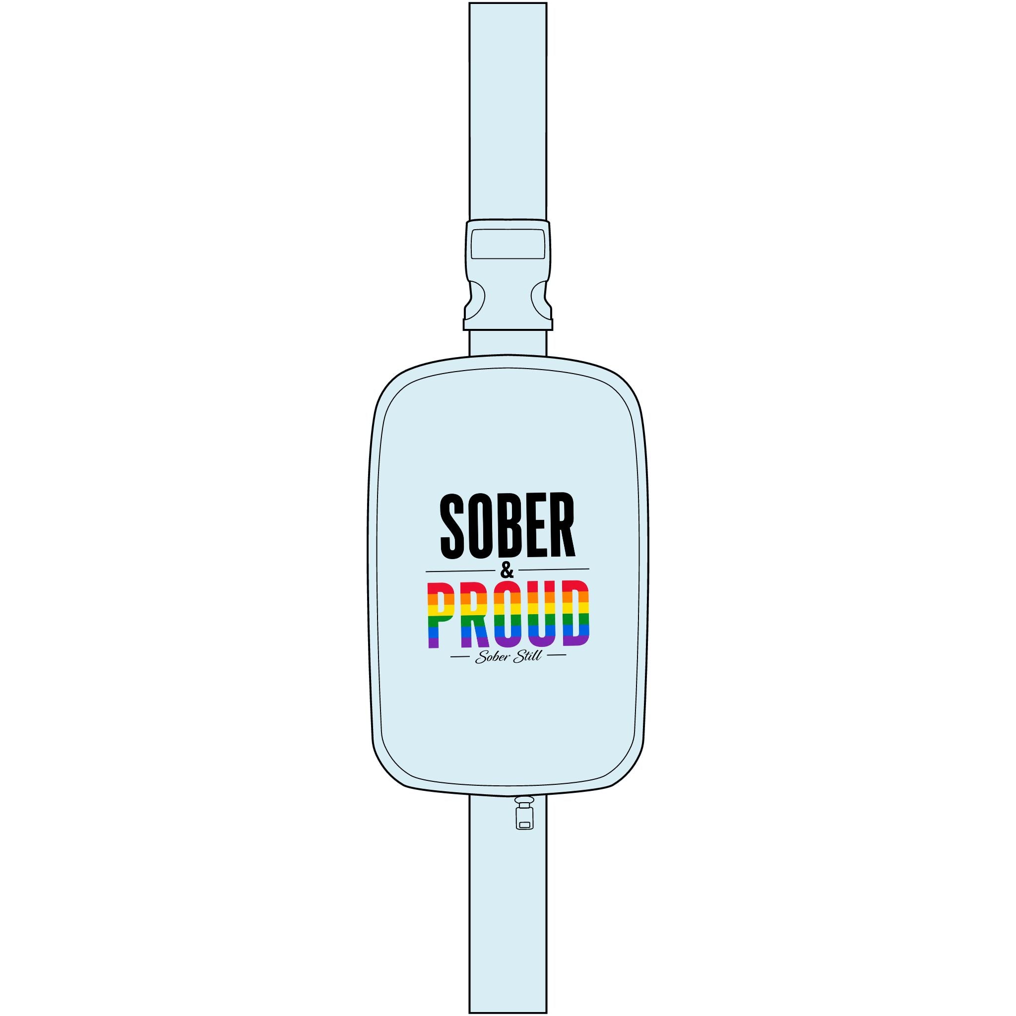 Sober & Proud Embroidered Sling Bag — LGBTQ+ Recovery Pride Crossbody